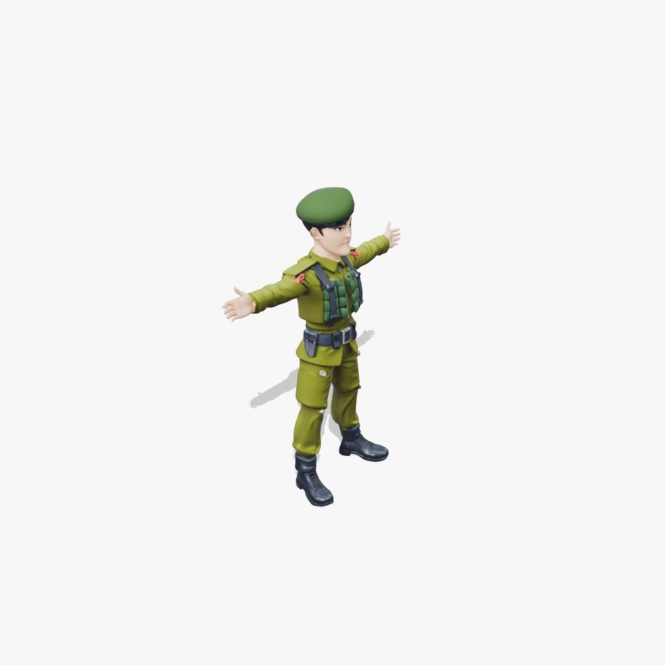 Green Uniform Soldier model pack